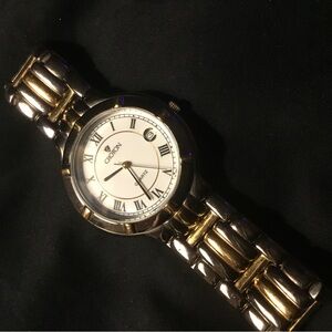 Vintage Croton Two-Tone Watch with White Dial